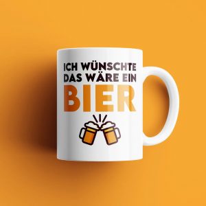 Ich wünschte das wäre ein Bier – Tasse Goldgelb / 330ml