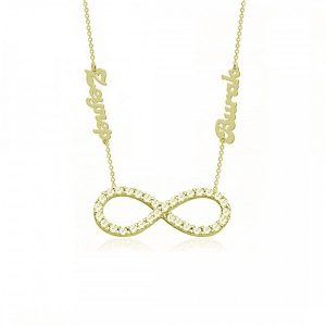 2er Namenskette mit Infinity