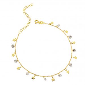 DIAMOND STAR FUßKETTE GOLD