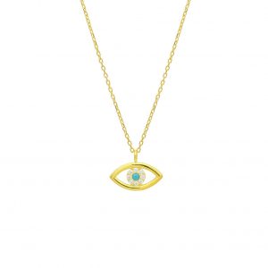 DUNYA EYE EFFECT HALSKETTE Silber