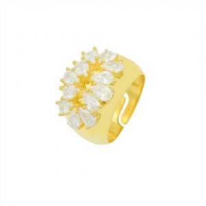 FERELITH ZIRKONIA RING GOLD