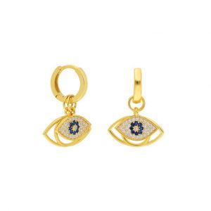 CRYSTAL EARRING SILBER