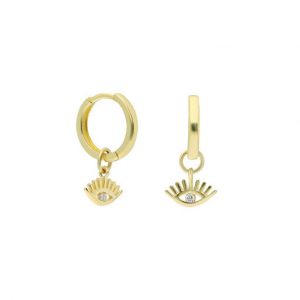 DIAMOND LASH EYE EARRING SILBER