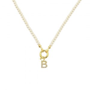 PEARL CHAIN MIT BUCHSTABE