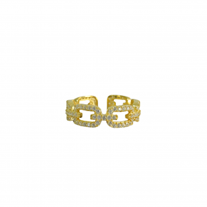 CHAIN OUT RING ZIRKONIA SILBER