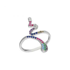Rainbow Serpent Ring SILBER