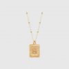 Buchstabenplatte 14 Karat Gold / H
