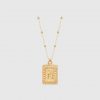 Buchstabenplatte 14 Karat Gold / N