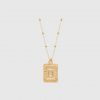 Buchstabenplatte 14 Karat Gold / D