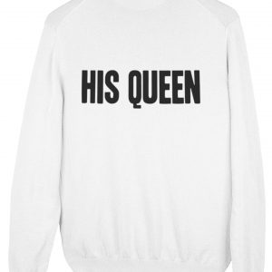 Her King His Queen Sweater His Queen / S / Weiss