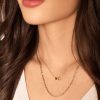 Herz Buchstabenkette 14 Karat Gold / C