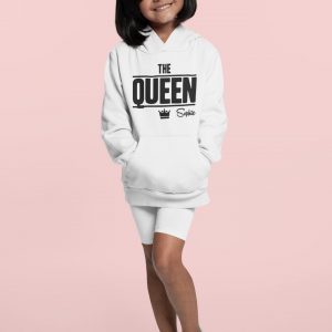 Kinder Girl Hoodie | THE QUEEN Weiss