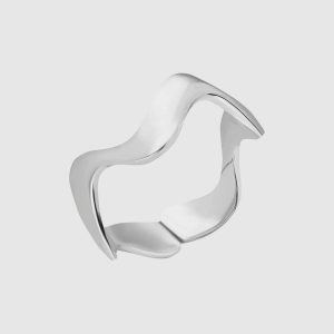 Wave Ring 925 Sterling Silber
