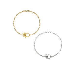 Albanien & Türkei | Länder Partnerarmband | Wappen Armband | Flaggenarmband Gold