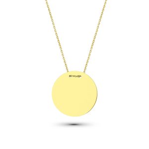 925er Sterling Silber Plättchenkette-Gold