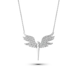 925er Sterling Silber Shanti-Schutz Halskette-Silber