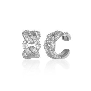 „Braid“ Earcuff Silber
