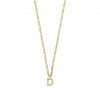 Buchstabenkette Zirkonia Gold / 50cm+5cm (+5€)