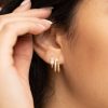 Double Chain Creolen Gold – Bild 3