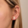 Fatimas Hand Zirkonia Ohrringe Silber – Bild 3
