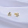 Herz Zirkonia Ohrringe Gold – Bild 3