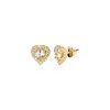 Herz Zirkonia Ohrringe Gold