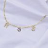 Initialen Kette Nazar Silber / 40cm+5cm (Standard) – Bild 6