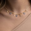 Namenskette Figaro Evil Eye - Personalisierte Kette Silber / 50cm+5cm (+5€) – Bild 3