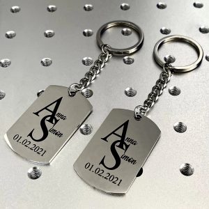 Partnerschlüsselanhänger mit Namen