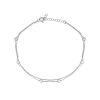 Zirkonia Fußkette Silber – Bild 2