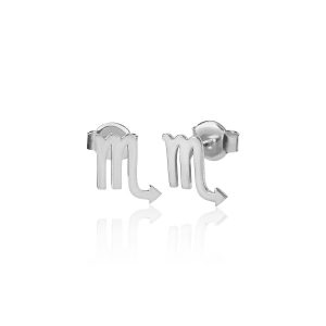 „Zodiac“ Ohrstecker Silber / Skorpion