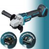 GJEMAX Winkelschleifer 18V - 800W - Ø125mm inkl. 6Ah Lithium Akku + Schnellladegerät